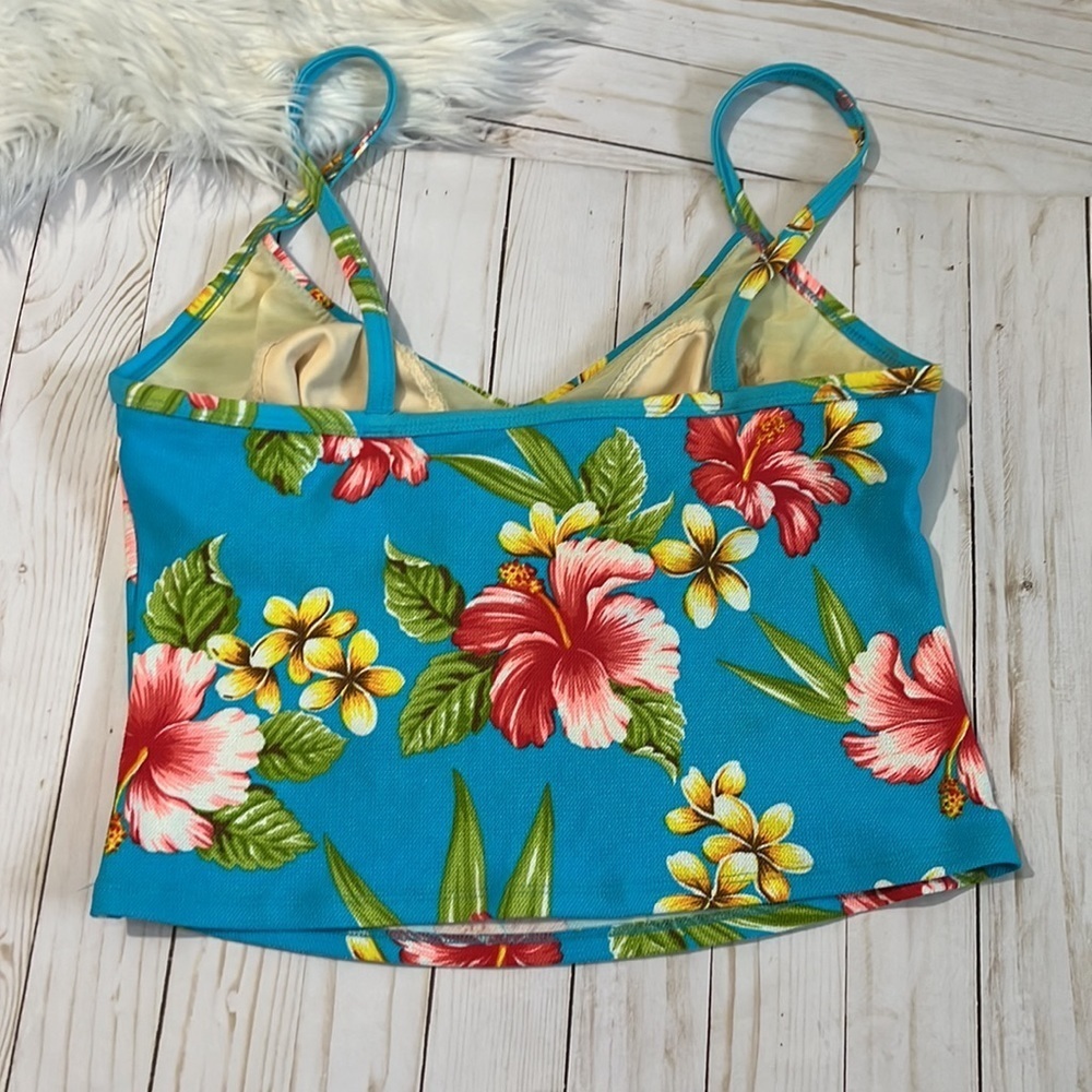 Vintage Liz Claiborne Hibiscus swim suit EUC - Picture 3 of 11